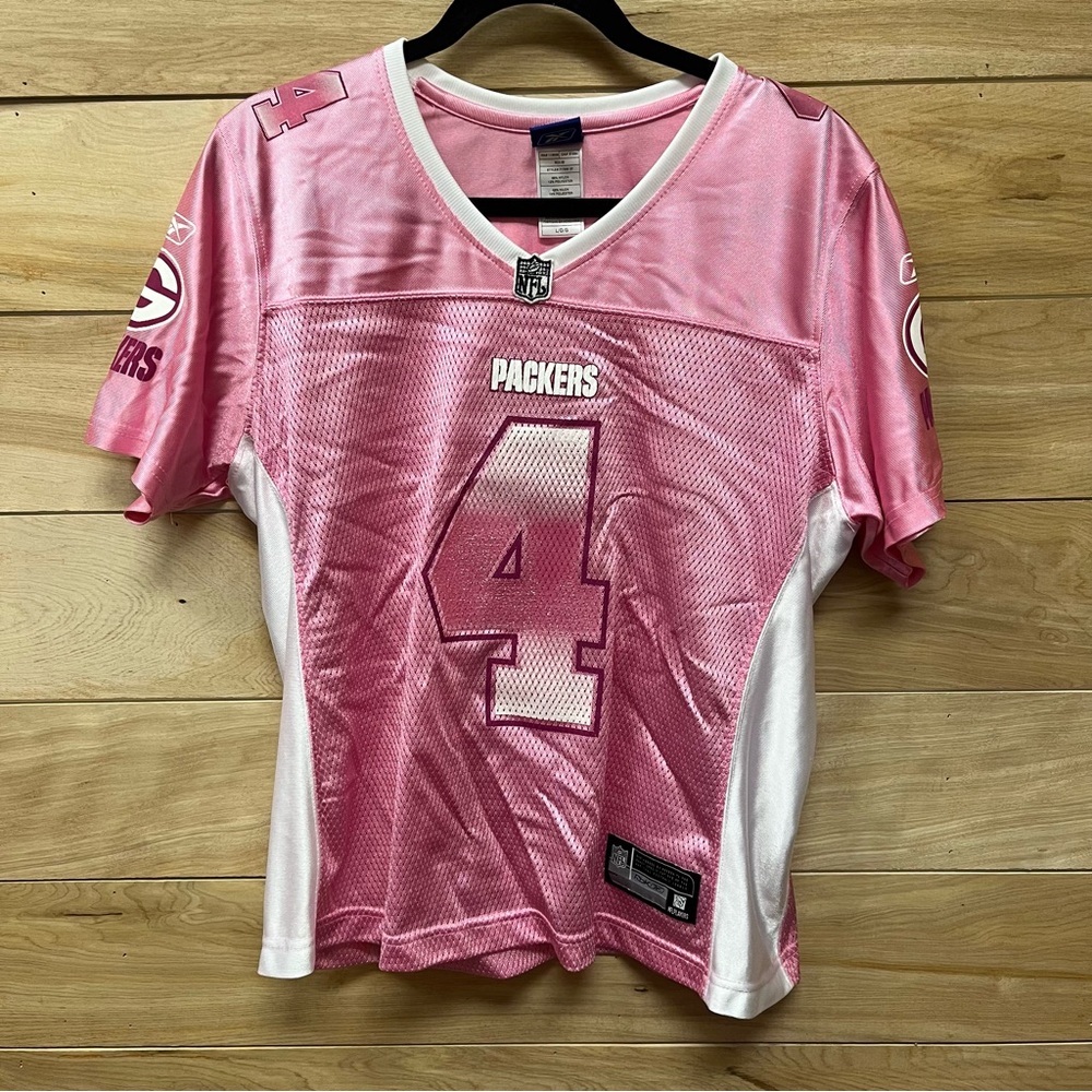 Rbx NFL Green Bay packers Y2K Brett farve pink sparkle football jersey